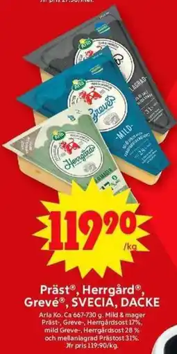 ICA Maxi Präst, herrgård, grevé, svecia, dacke erbjuda