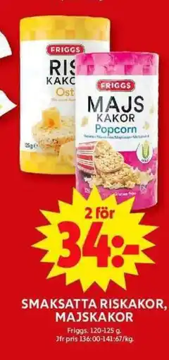 ICA Maxi Smaksatta riskakor, majskakor erbjuda