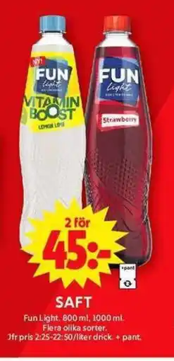 ICA Maxi Saft erbjuda