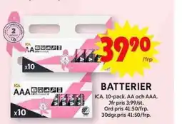 ICA Maxi Batterier erbjuda