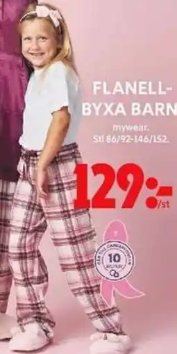 ICA Maxi Flanell- byxa barn erbjuda
