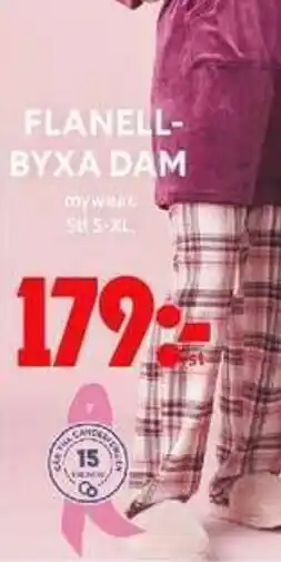ICA Maxi Flanell- byxa dam erbjuda