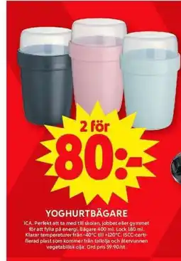ICA Maxi Yoghurtbägare erbjuda
