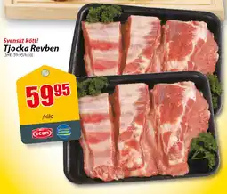 Extra Mjällby Stormarknad Svenskt kött! tjocka revben erbjuda