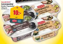 Extra Mjällby Stormarknad Svenskt kött! Leverpastej Bredbar! Ugnsbakad erbjuda