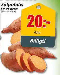 Extra Mjällby Stormarknad Sötpotatis Land: Egypten erbjuda