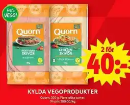 ICA Maxi QUORN Kylda vegoprodukter erbjuda