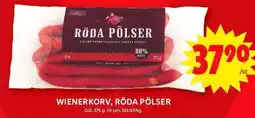 ICA Maxi GÖL Wienerkorv, röda pölser erbjuda