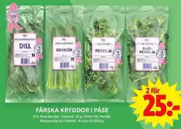 ICA Maxi ICA Färska kryddor i påse erbjuda