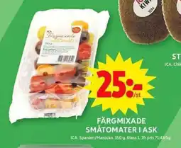 ICA Maxi ICA Färgmixade småtomater i ask erbjuda