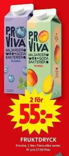 ICA Maxi PROVIVA Fruktdryck erbjuda