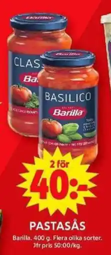 ICA Maxi BARILLA Pastasås erbjuda