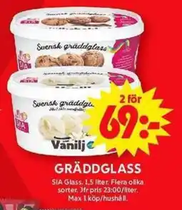 ICA Maxi SIA GLASS Gräddglass erbjuda