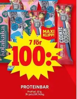 ICA Maxi PROPUD Proteinbar erbjuda