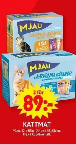 ICA Maxi MJAU Kattmat erbjuda