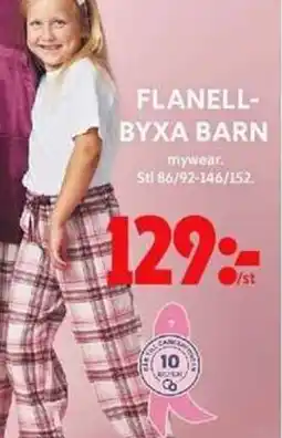 ICA Maxi Flanell- byxa barn erbjuda