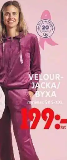 ICA Maxi Velour- jacka/ byxa erbjuda