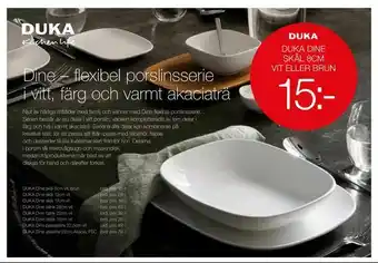 City Gross Duka dine skål 8cm vit eller brun erbjuda