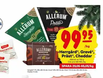 City Gross Herrgård®, Grevé®, Präst®, Cheddar erbjuda