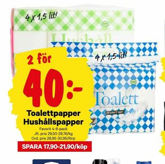 City Gross Toalettpapper Hushållspapper erbjuda
