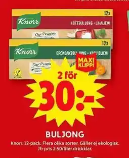 ICA Maxi KNORR Buljong erbjuda