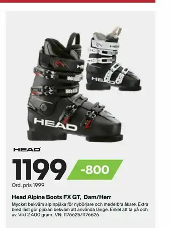 XXL Head Alpine Boots FX GT, Dam/Herr erbjuda