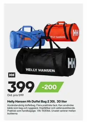 XXL Helly Hansen Hh Duffel Bag 2 30l, 30 liter erbjuda