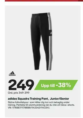 XXL adidas Squadra Training Pant, Junior/Senior erbjuda