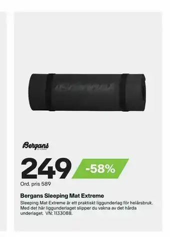 XXL Bergans Sleeping Mat Extreme erbjuda