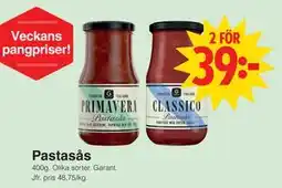 Matöppet Pastasås, SEK 39 erbjuda