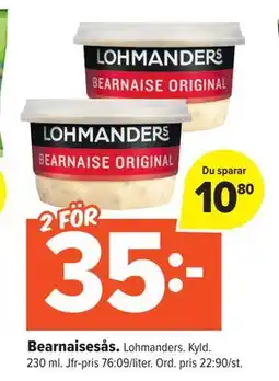 Coop Extra Bearnaisesås., SEK 35 erbjuda