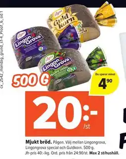 Coop Extra Mjukt bröd, SEK 20 erbjuda