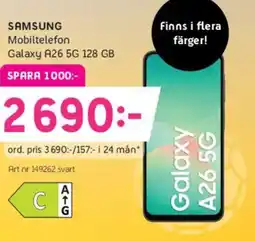 Elon SAMSUNG Mobiltelefon Galaxy A26 5G 128 GB erbjuda