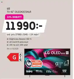 Elon LG TV 42" OLED42C54LA erbjuda