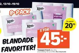 Coop Extra Toapapper 8-pack, SEK 45 erbjuda