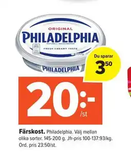 Coop Extra Färskost., SEK 20 erbjuda