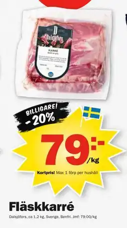 Pekås Fläskkarré, Medlemspris erbjuda