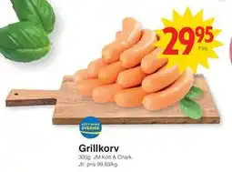 Matöppet Grillkorv, SEK 29.95 erbjuda