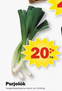 Pekås Purjolök, SEK 20 erbjuda