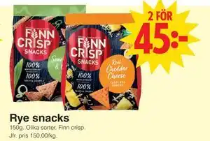 Matöppet Rye snacks, SEK 45 erbjuda