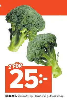 Coop Extra Broccoli., SEK 25 erbjuda