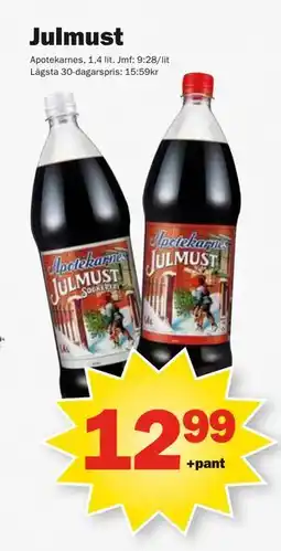 Pekås Julmust, SEK 12.99 erbjuda