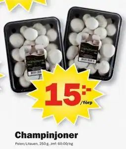 Pekås Champinjoner, SEK 15 erbjuda