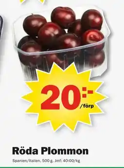 Pekås Röda Plommon, SEK 20 erbjuda