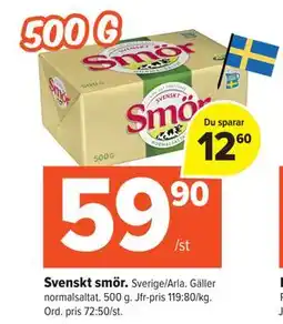 Coop Extra Svenskt smör, SEK 59.9 erbjuda