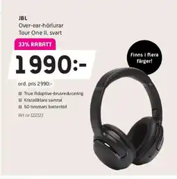 Elon JBL Over-ear-hörlurar Tour One II, svart erbjuda