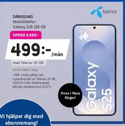 Elon SAMSUNG Mobiltelefon Galaxy S25 128 GB erbjuda