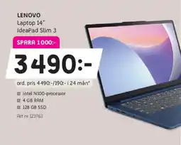 Elon LENOVO Laptop 14" IdeaPad Slim 3 erbjuda