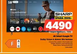 Power SHARP 4K Smart Google TV erbjuda