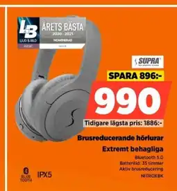 Power SUPRA Brusreducerande hörlurar erbjuda